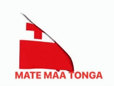 Man With Glasses In Front Of Tonga Flag GIF