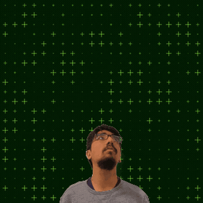 Man With Glasses Looking Up At 13 GIF
