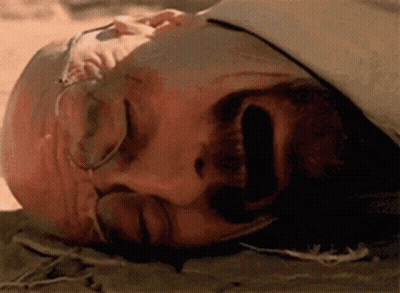 Man With Glasses Lying Eyes Closed Mouth Open