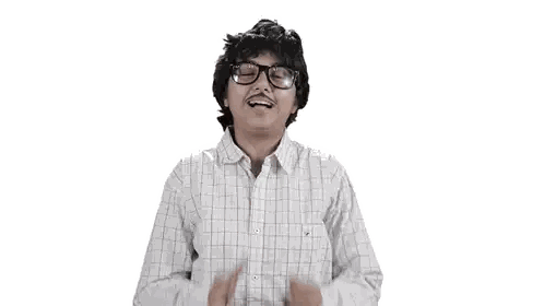 Man With Glasses Making Face Sticker