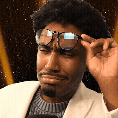 Man With Glasses Making Funny Face GIF