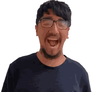 Man With Glasses Making Funny Face Sticker