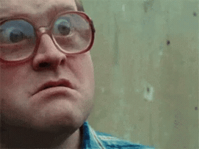 Man With Glasses Making Funny Face GIF