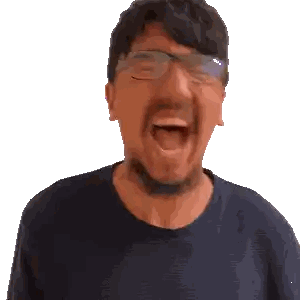 Man With Glasses Making Funny Face Sticker