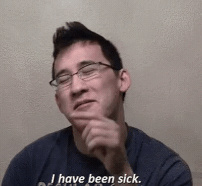 Man With Glasses Making Funny Face Says I Have Been Sick GIF