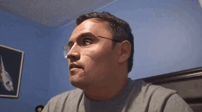 Man With Glasses Making Funny Face GIF