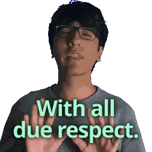 Man With Glasses Making Respect Gesture Sticker