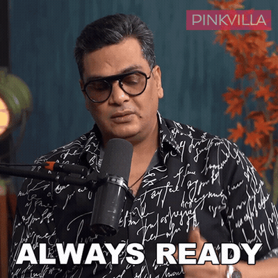 Man With Glasses Microphone Always Ready GIF