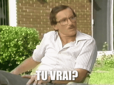 Man With Glasses Mustache Brick House Saying Tu Vrai GIF