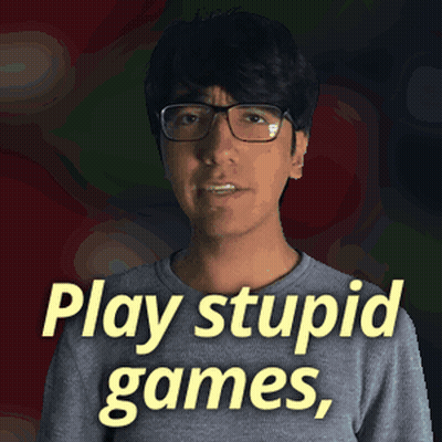 Man With Glasses Play Stupid Games GIF