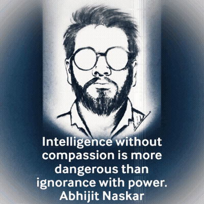 Man With Glasses Quote About Intelligence Without Compassion GIF
