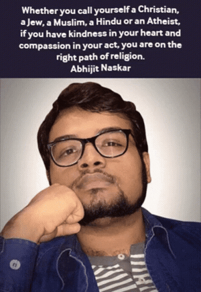 Man With Glasses Quote By Abhijit Naskar GIF
