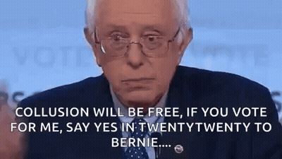 Man With Glasses Saying Collusion Will Be Free If You Vote For Me GIF