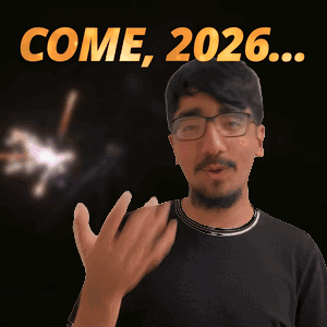 Man With Glasses Saying Come 2026 GIF