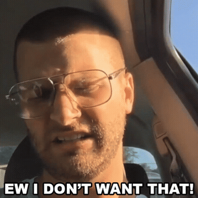 Man With Glasses Saying Ew I Don't Want That GIF