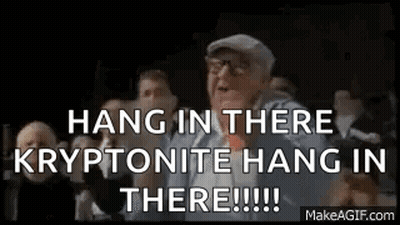 Man With Glasses Saying Hang In There Kryptonite GIF