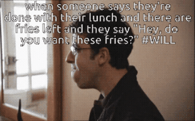 Man With Glasses Saying Hey Do You Want These Fries GIF