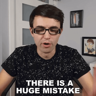 Man With Glasses Saying Huge Mistake GIF