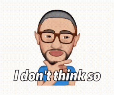 Man With Glasses Saying I Don't Think So GIF