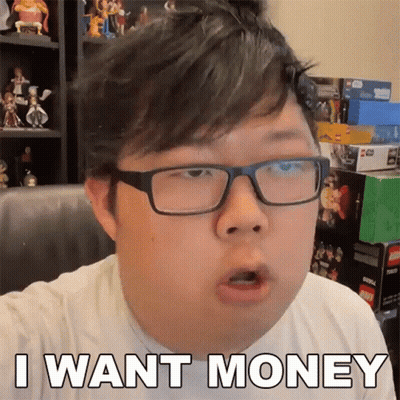 Man With Glasses Saying I Want Money GIF