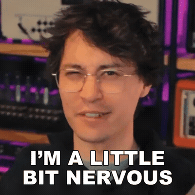 Man With Glasses Saying Im Nervous GIF