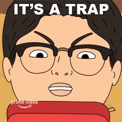 Man With Glasses Saying It's A Trap GIF