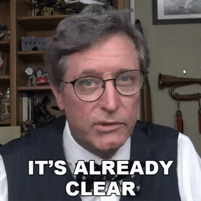 Man With Glasses Saying It's Already Clear GIF