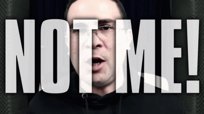 Man With Glasses Saying Not Me GIF