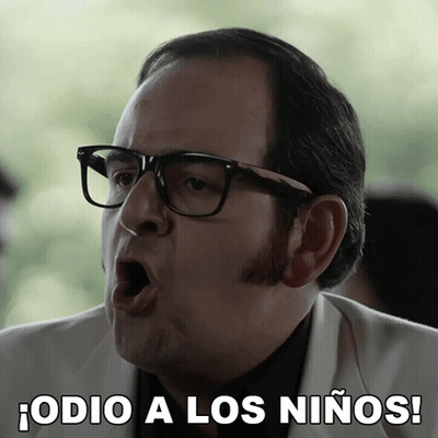 Man With Glasses Saying Odio A Los Ninos GIF