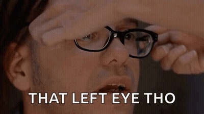 Man With Glasses Saying That Left Eye Tho GIF