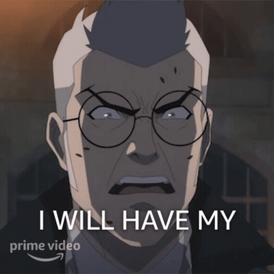 Man With Glasses Saying Vengeance GIF