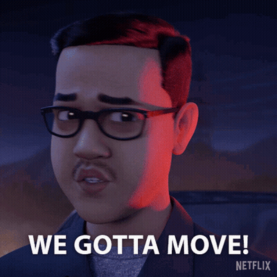 Man With Glasses Saying We Gotta Move GIF