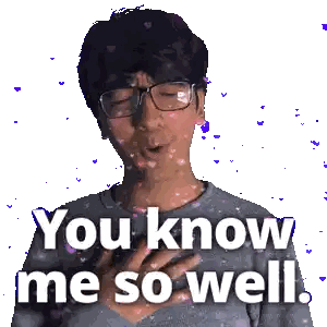Man With Glasses Saying You Know Me So Well Sticker