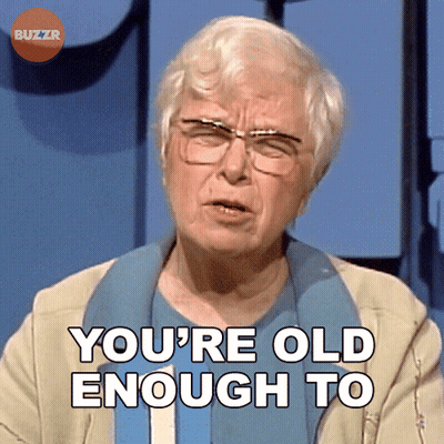 Man With Glasses Saying You're Old Enough To GIF
