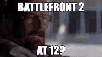 Man With Glasses Says Battlefront 2 At 12 GIF