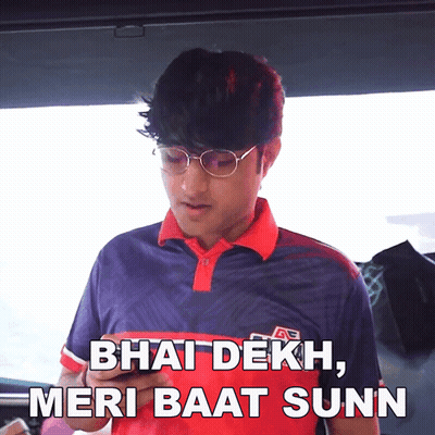 Man With Glasses Says Bhai Dekh Meri Baat Sunn GIF
