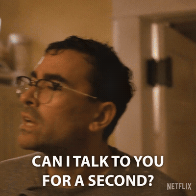 Man With Glasses Says Can I Talk To You For A Second GIF