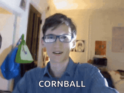 Man With Glasses Says Cornball GIF