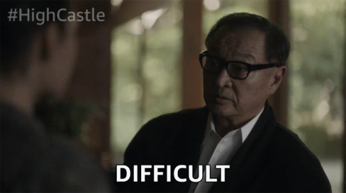 Man With Glasses Says Difficult In High Castle Advertisement GIF