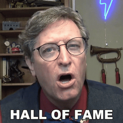 Man With Glasses Says Hall Of Fame GIF