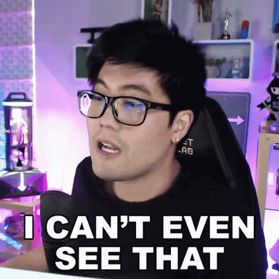 Man With Glasses Says I Can't Even See That GIF