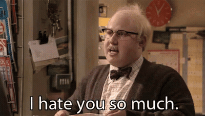 Man With Glasses Says I Hate You So Much GIF
