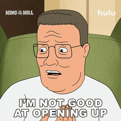 Man With Glasses Says I'm Not Good At Opening Up GIF