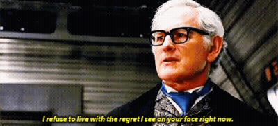 Man With Glasses Says I Refuse To Live With The Regret I See On Your Face Right Now GIF