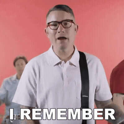 Man With Glasses Says I Remember GIF