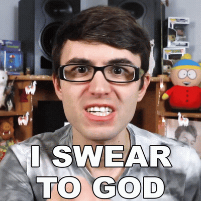 Man With Glasses Says I Swear To God In Front Of Stuffed Animals GIF