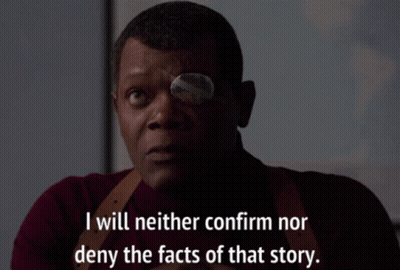 Man With Glasses Says I Will Neither Confirm Nor Deny