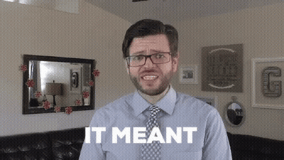 Man With Glasses Says It Meant In Front Of Couch GIF