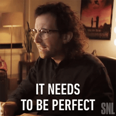 Man With Glasses Says It Needs To Be Perfect On SNL GIF