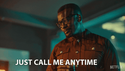 Man With Glasses Says Just Call Me Anytime Netflix Ad GIF